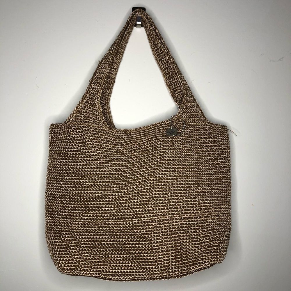 THE SAK Crochet-Style Handbag Tan